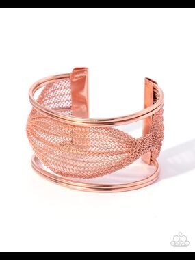 Maven Maverick Paparazzi Copper Mesh Knot Cuff